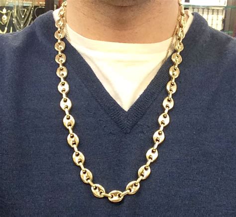 gold plated gucci link chain|Gucci 14k gold chain.